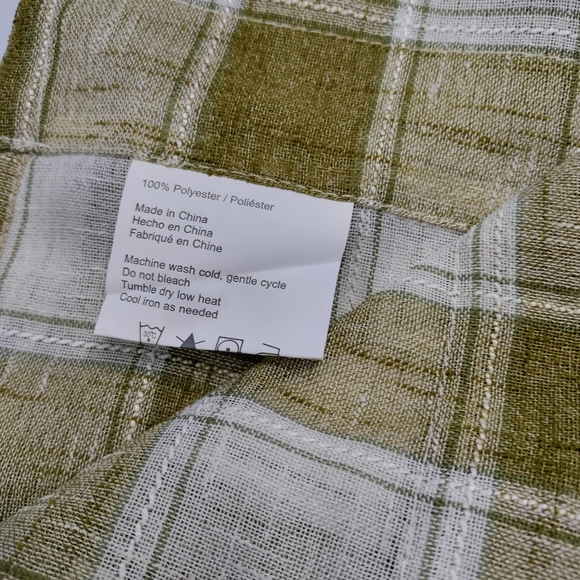 S. Lichtenburg & Co. NWT Sage Plaid Country Kitchen Tier Curtains Valance Panels - Picture 6 of 9